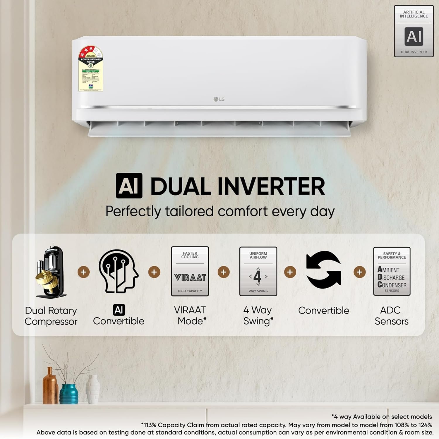 LG 1.5 Ton 3 Star,New star rated, Dual Inverter Split AC - Image 7